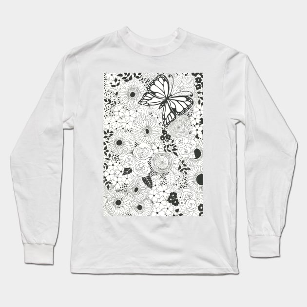 Monarch garden Long Sleeve T-Shirt by katerinamk